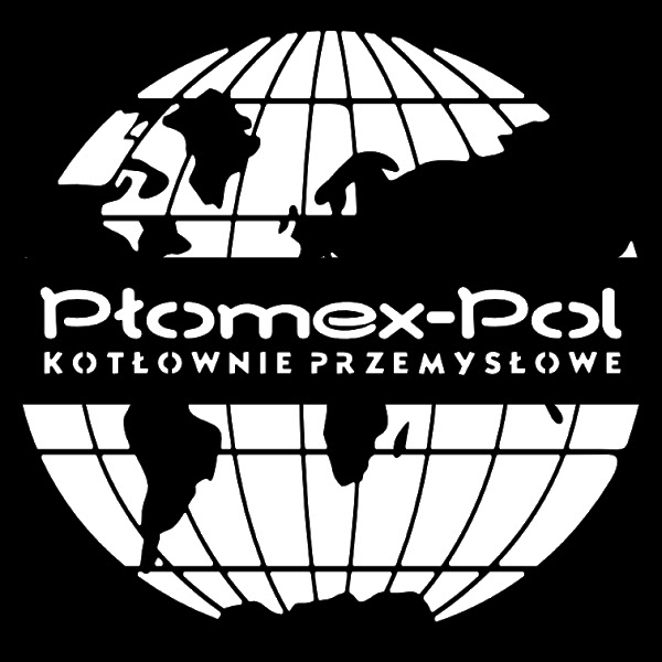 logo Płomex-pol kwadrat jasne na ciemnym tle