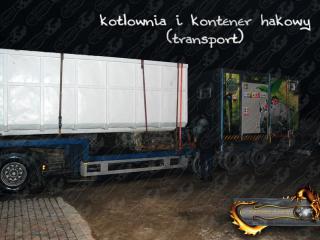 Kotłownia Kontenerowa - transport kotłowni i kontenera hakowego na biomasę